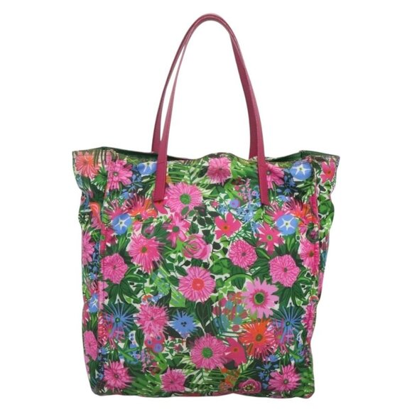 PRADA Tote Bag Nylon Multicolor Silver Auth - Picture 3 of 16